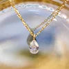 RUYI 18K Real Gold Luxury Women Jewelry 1CT IGI Diamond Pear Pendant Fine Jewelry Drop Diamond Necklace Women