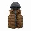 Men's Warm Winter Hooded Vest Padded Puffer Vest