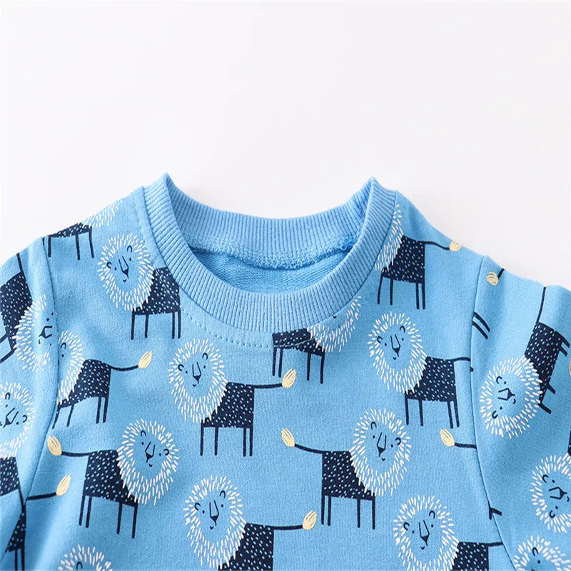 Jumping Meters New Arrival Rockets Print Autumn Winter Kids Clothes Boys Sweatshirts Cotton Long Sleeve Tops Hoodies Shirts