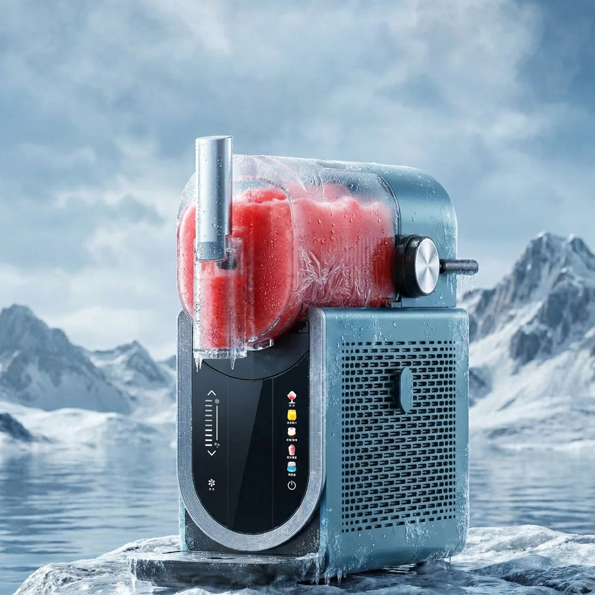 US Free Shipping Electric Slush Machine Soft Ice Cream Tools Machine Smoothie Maker Ice Maker 2L Simple Operation for Hotel Shop
