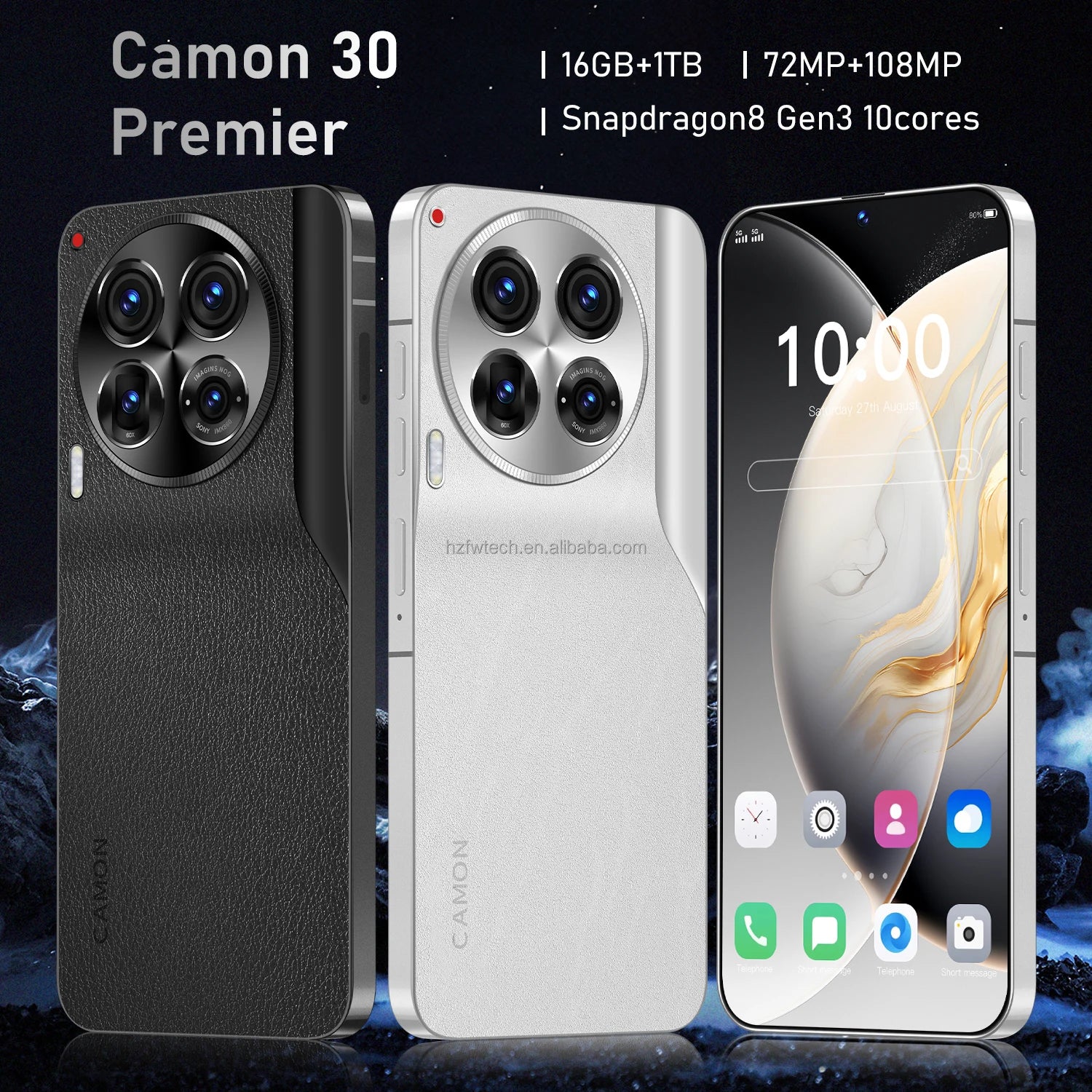 Camon 30 5G Gaming Smartphone Android 13 6.8" OLED 90Hz Display 6000mAh Battery Quad-Core MTK Dimensity C30 Pro Mobile Phones