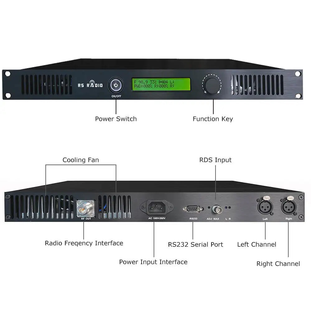 Free Shipping 50W Fm Broadcast Transmitter for Radio Station