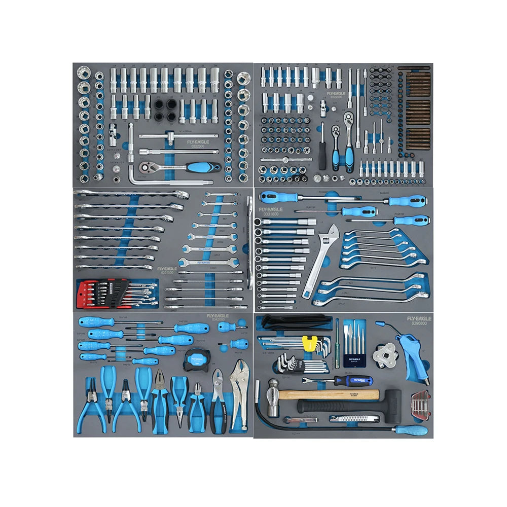 High Quality 371-Pcs CRV Hand Tools Set Including Sickle and Pickaxe for Auto Repair Work with Guaranteed Full Life
