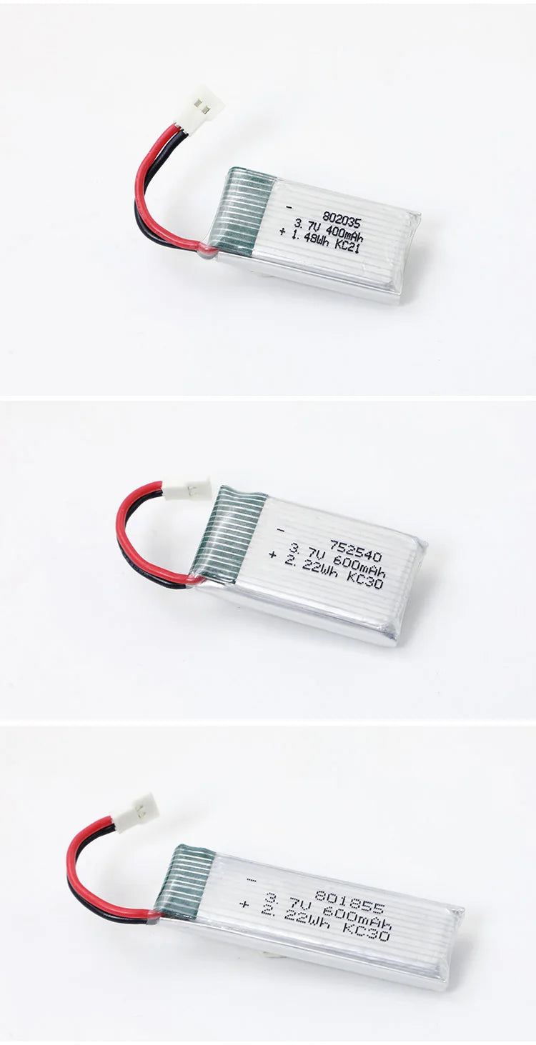 802555 3.7V 800mAh Lipo Battery 25C Helicopter H12C F181 F187 F163 Drone Rechargeable Lithium Battery