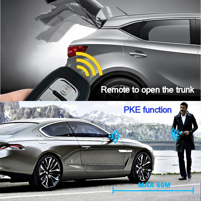 Auto Car One Start Stop Engine System with Remote Control Car PKE Keyless Entry Start System Open Trunk for 12V SUV Autostart