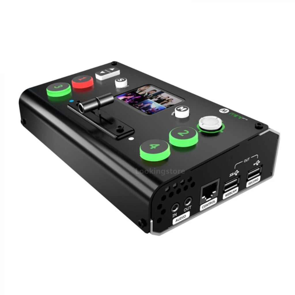 RGBlink Mini/Mini Pro Video Switcher 4 Channel Input Output USB 3.0 T-Bar Switch Support PC and APP Control for Live Streaming