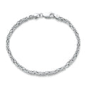 2.5mm S925 Sterling Silver Gold-plated Necklace Men Women Classic Chain Hand Woven Bracelet Necklace Jewelry Set Gift