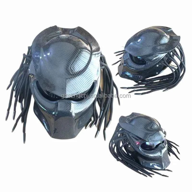 Evo Style LED Full Face  Fiberglass Reinforced Plastic Cascos Para Moto Motorcycle Helmet FRP LED Light