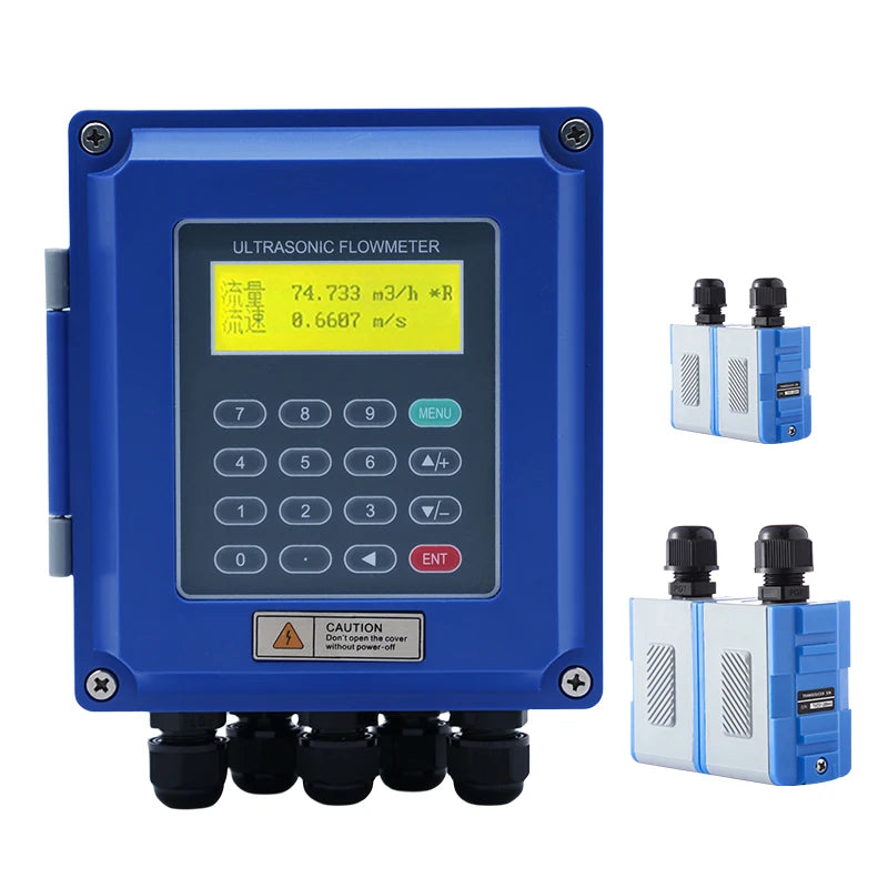 Clamp-On Ultrasonic Water Flow Meter DN15-DN6000 TBF-2000SS OEM High Accuracy +/-1%
