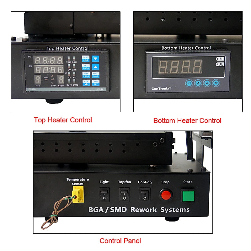 LY IR8500 BGA Rework Station 2 Zones Infrared 2050W Software Control IR Heating BGA Reballing Station 220V