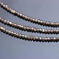 Natural Champagne Diamond Rondelle Beads Strand Faceted Loose Beads Jewelry Making 15 Inch Wholesale Top Grade Gemstone