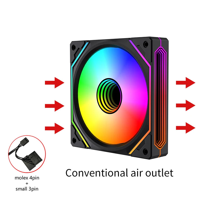 Lovingcool High Quality RGB Desktop CPU ATX Tower Cooling Fans Custom Logo 5V Cheap Price for Gaming Desktop Computer Case