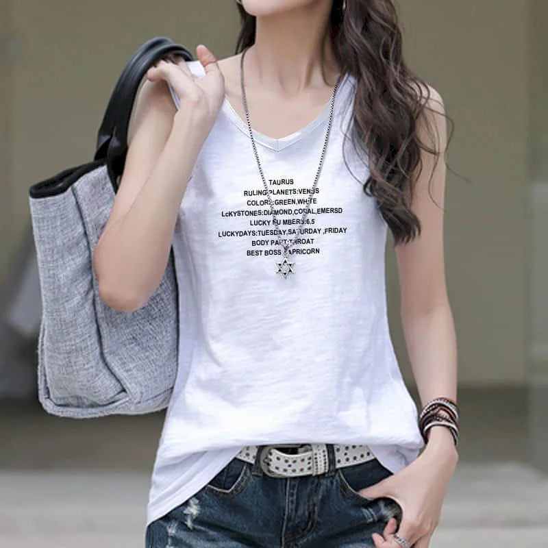T Shirt Women 2026 New V-neck Loose Top Slub Cotton Letters Wild Short-sleeved Bottoming Shirts Female T Shirt Ins Tide Sexy Top