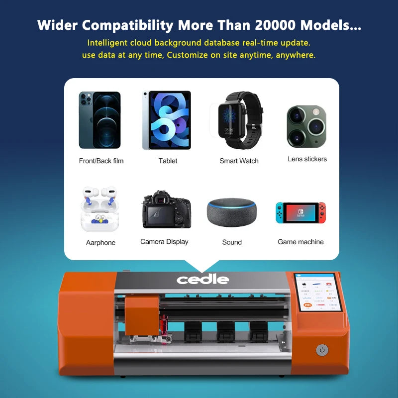 Wholesale Price 0.18Mm 5.5 Inch White Orange Wifi Smart Auto Manual Mini Hydrogel Film Screen Protector Cutting Machine