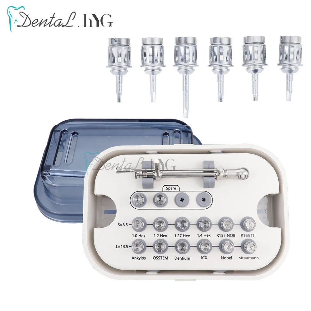Fast ShipDental Universal Implant Torque Screwdriver Wrench Prosthetic Restoration Ratchet Kits Dentistry Implant Tool 10-70NCM