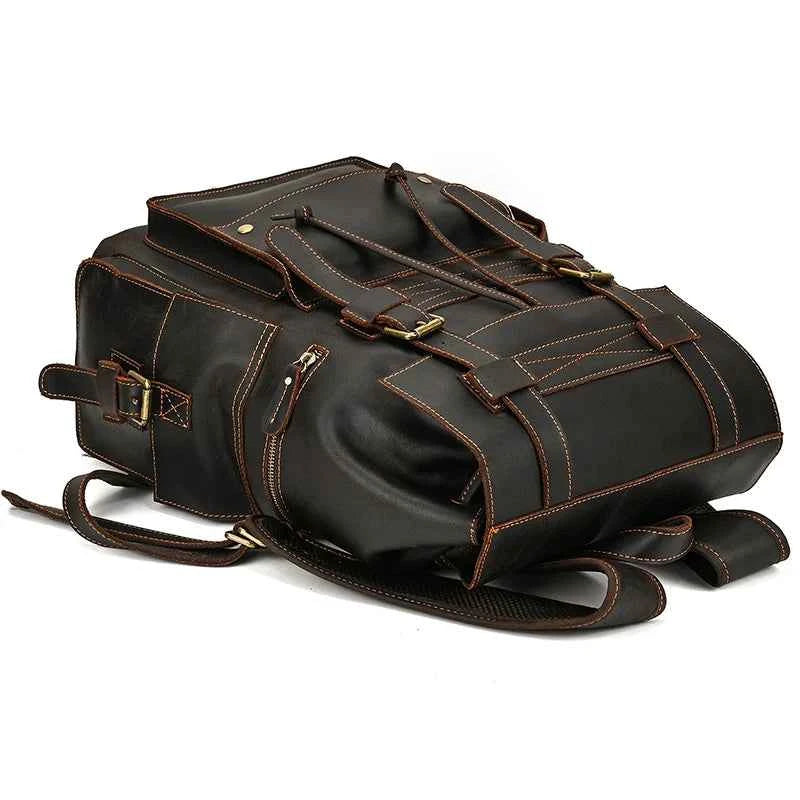 2025 New Arrivals Leather Backpack For Men Male Genuine Leather Laptop Travel Backpack 17 Inch Daypack Shoold Bag Men Male Large