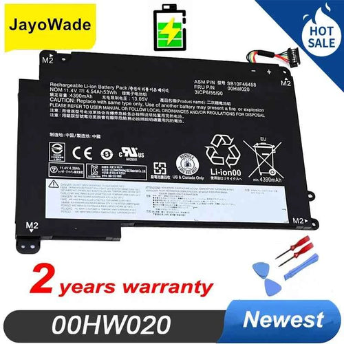 00HW020 00HW021 Laptop Battery for LENOVO ThinkPad P40 Yoga14 Yoga 460 SB10F46458 Notebook Battery 00HW020 11.4V 53Wh