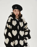 2026 New Harajuku Rabbit Ears Plush Coat Winter New Japanese Plush Coat Women Dark Punk Medium Plush Coat