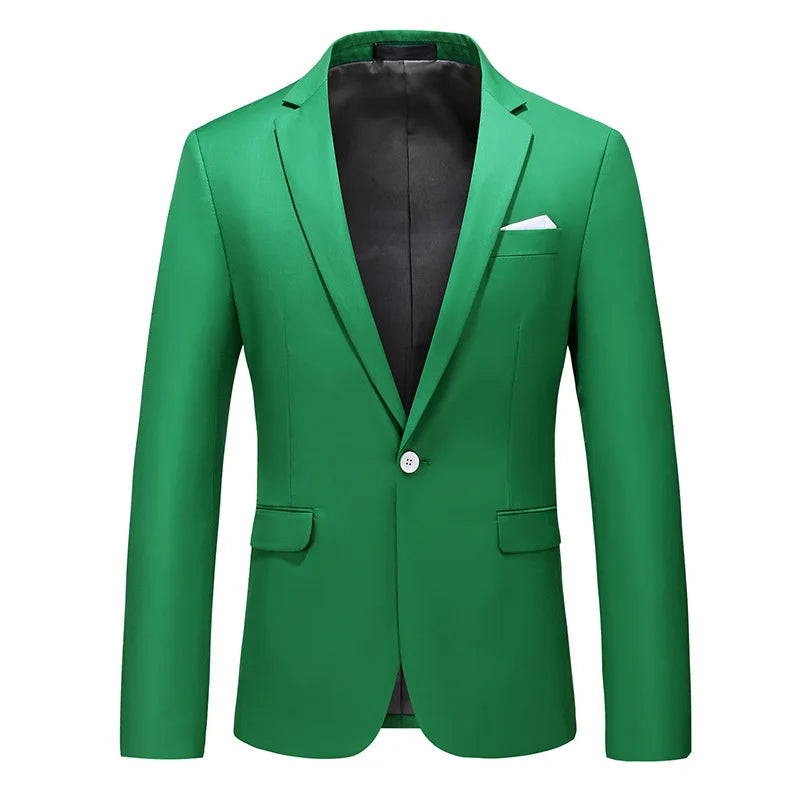 2026 New Men Blazer Coats Casual Business Blazer Jacket Fashion Mens Formal Wedding Blazers Plus Size M-6Xl Solid White Black