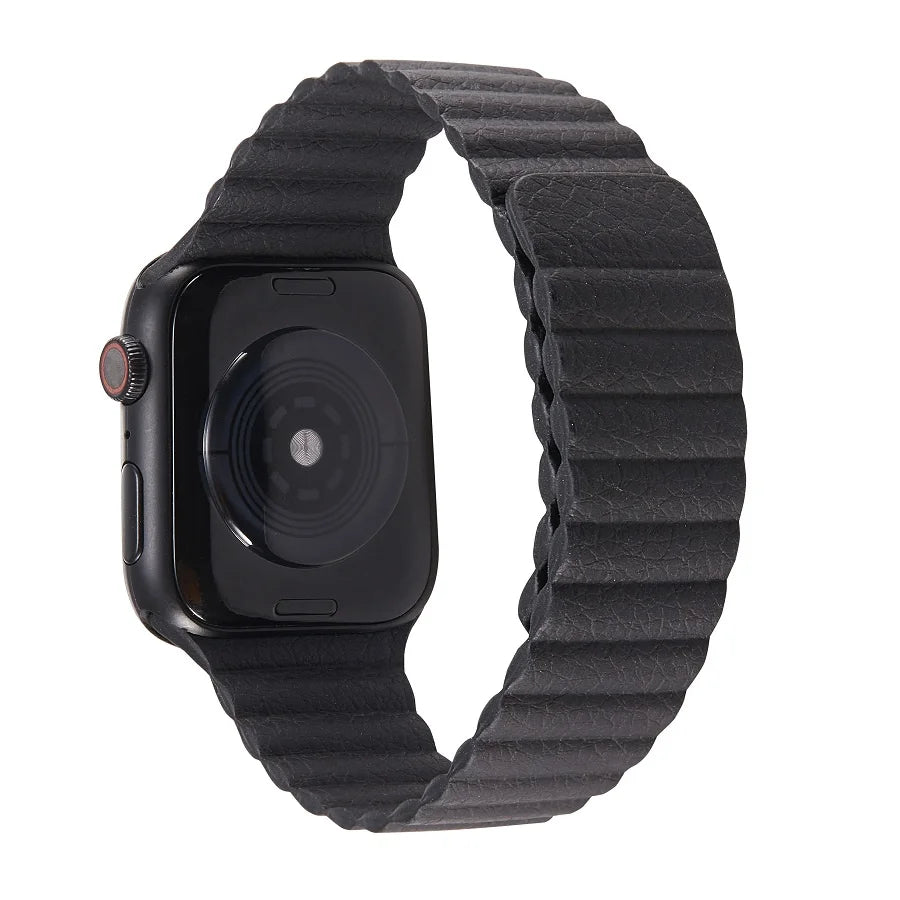 Dropshopping Leather Links for IWatch Band 45mm 41mm 44mm 40mm Magnetic Loop Bracelet for Iwatch Series 8 7 SE 6 5 4 3 Strap