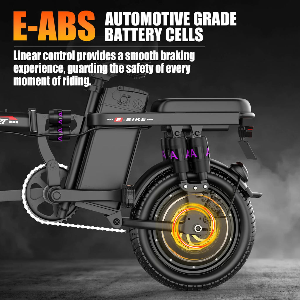 500W 48V Hub Motor Electric Bike with Fat Tire & Lithium Battery Warehouse Foldable Electric Bicycle