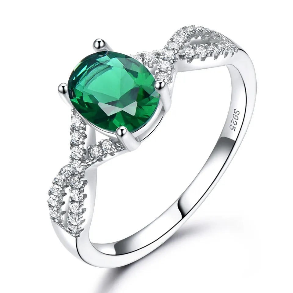 New Fashionable Blue Gemstone Ring 925 Sterling Silver Women Wedding Ring Sterling Silver Jewellery