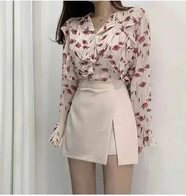 Mini Skirts Women Irregular Solid Side-slit Stretchy Korean Style Trendy Chic OL High Waist Female Bottom Popular Spring Autumn