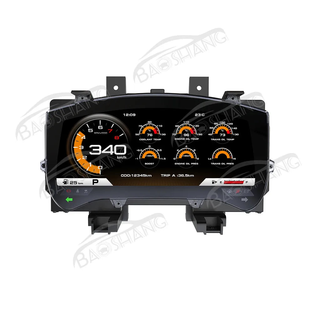 12.3 Inch Digital Cluster for Nissan GTR 2008-2015 GPS Navi Full LCD Car Dashboard Instrument Panel Speed Meter LCD Player