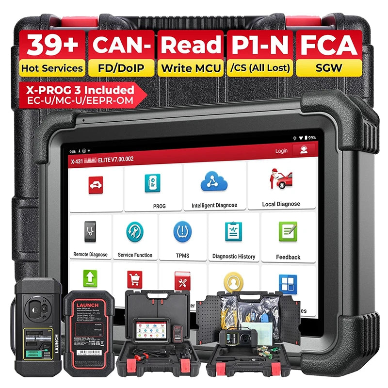 LAUNCH X431 IMMO Plus Diagnostic Tools X-PROG 3 Key Programmer Anti-Theft Matching Programming Car OBD Scanner Pk X-431 V Elite