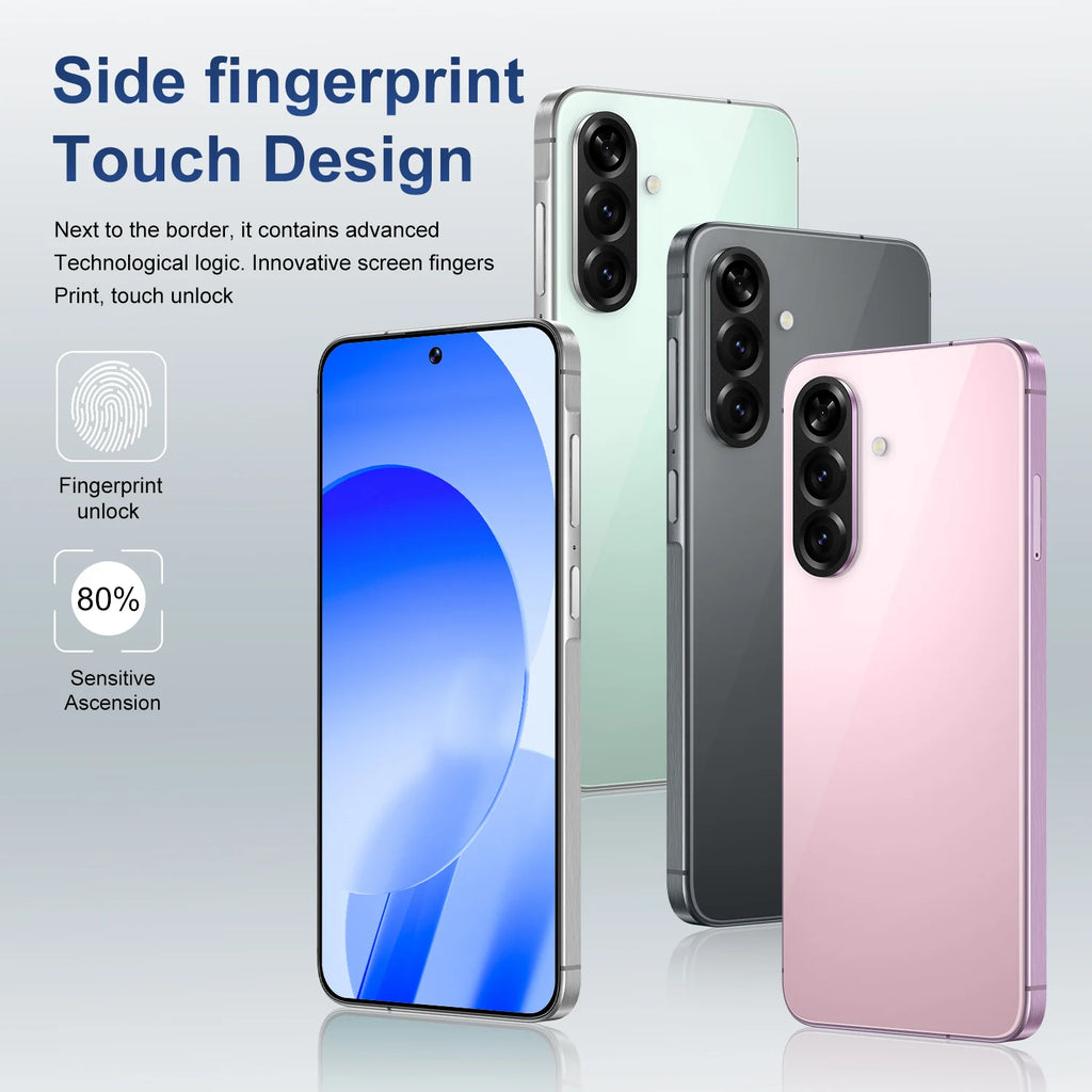 Brand New A56 5G Smartphone 7.3 Inch Face Unlock 16GB+1TB Android 14 72+108MP HD Camera Dual Card Shockproof CDMA Gaming Phone