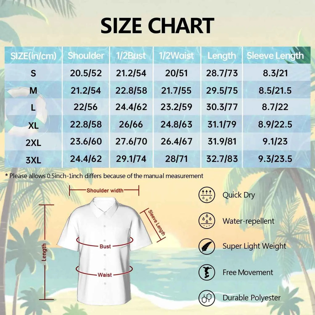 Custom Ukiyo-e Tiger Shirt Men's Hawaiian Shirt Japanese Wave Art Inkjet-Printed Pattern Unique Tiger Design Shirt
