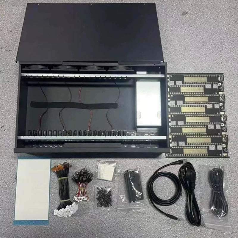 P30 Box Case HUB WiFi OTG Dual Cut Phone Case with Built-in Fans 20 Port Shell Motherboard Complete Set 110-240V Power Supply