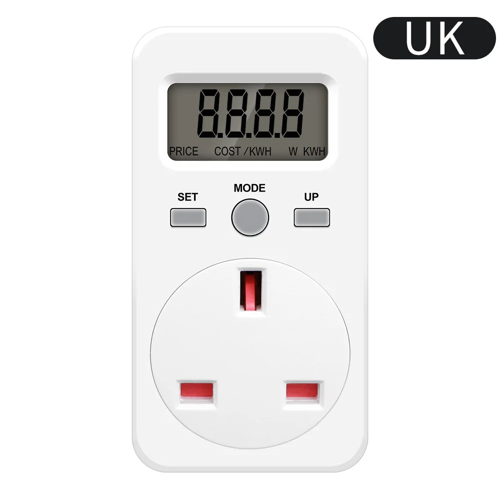 Digital Wattmeter 220V 110V AC Power Meter Electricy consumption Energy Meter EU Plug Power Kilowatt Wattage Electricity Meter