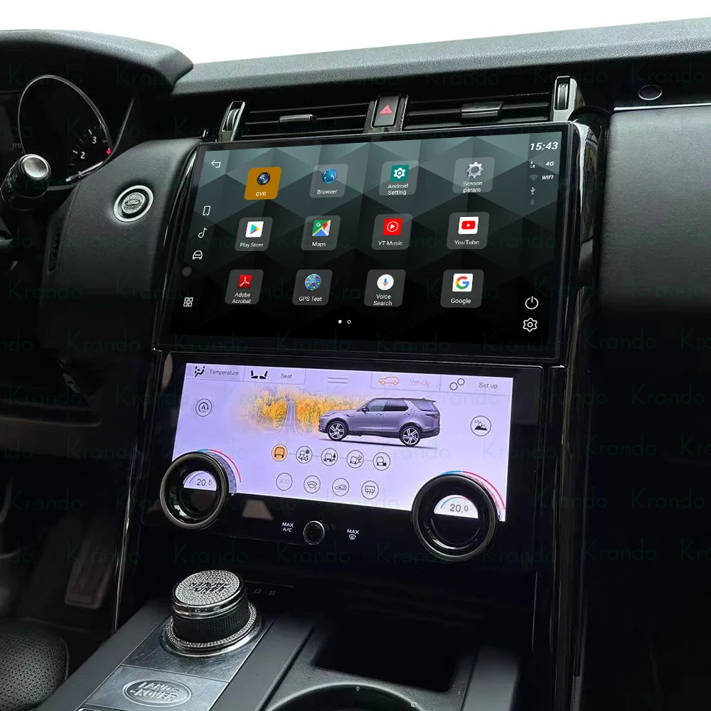 13.3'' Car Radio Climate Android Control Screen AC Panel for Land Rover Discovery 5 2017-2021 Car DVD Player CarPlay Multimedia