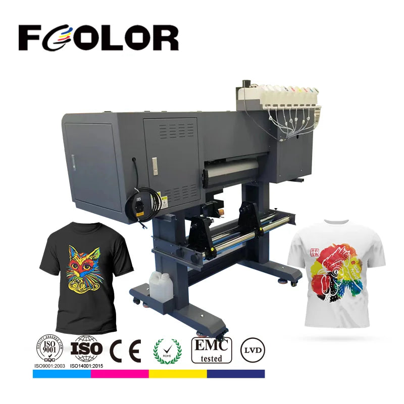 FCOLRO 8 Colors 60CM T-shirt Printing Machine Heat Transfer Larger DTF Printer with Three I3200 Print Heads