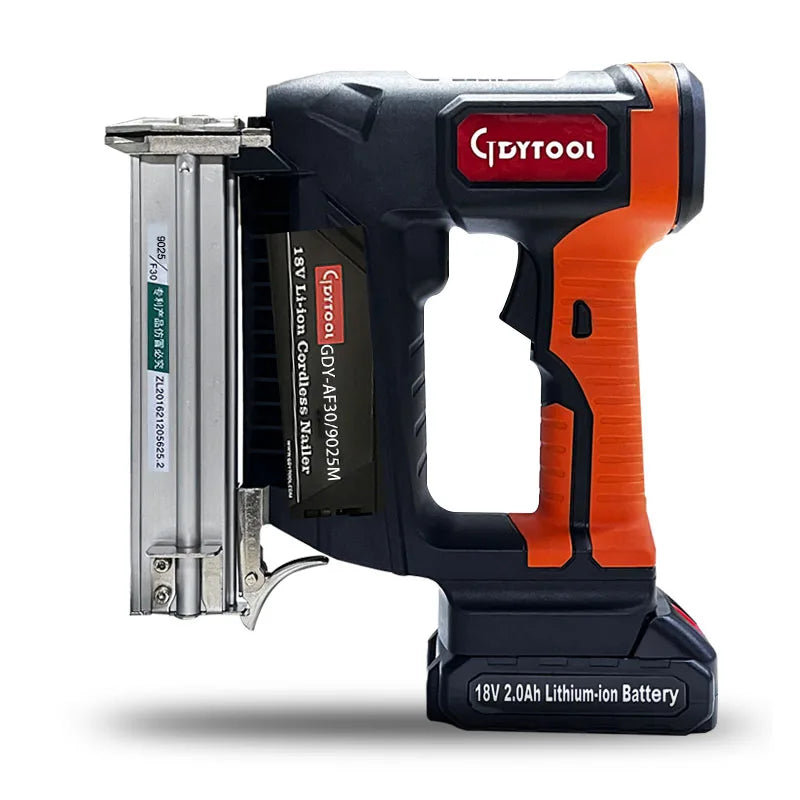 9025 Staples and F30 Nails Home Woodworking 18V Cordless Stapler DIY Grade 18V Battery Operated Air Stapler GDY-AF30/9025M