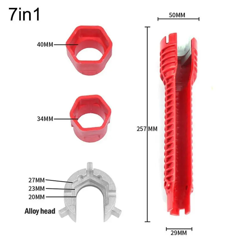 Plumber Tools 8 in 1 Multifunctional English Key Sink Faucet Key Wrench Set Kitchen Anti-slip Repair Pipe Multi Key Hand Tools