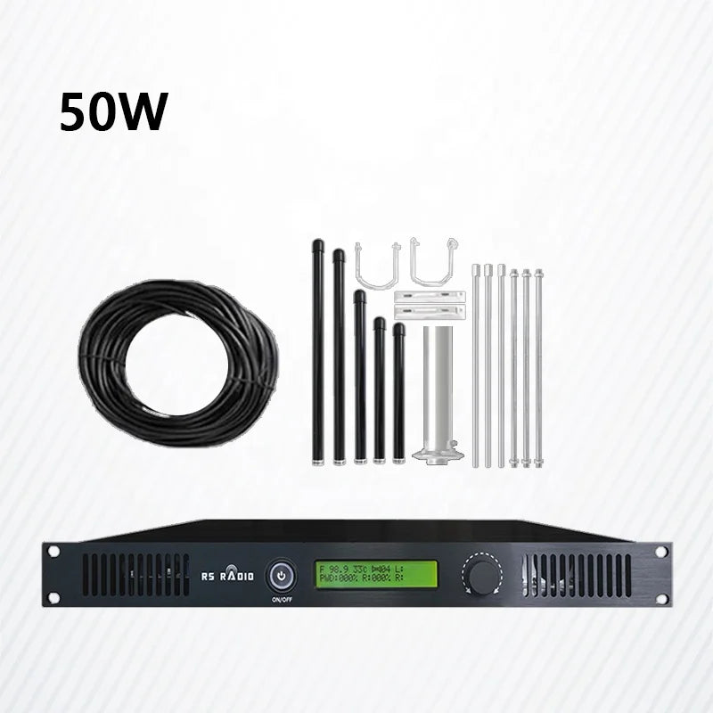Free Shipping 50W Fm Broadcast Transmitter for Radio Station