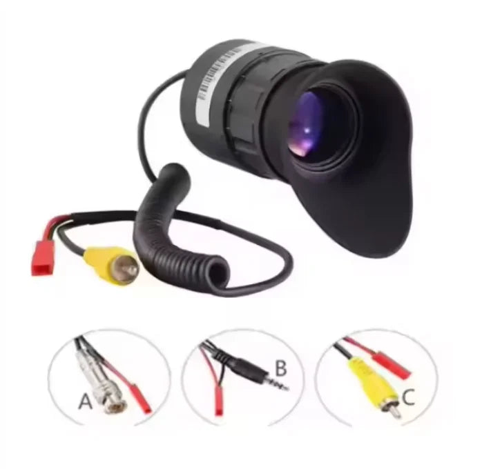 80-inch Portable Head-mounted Monocular Display 0.39-inch Screen with 12x Eyepieces to Support Diopter Adjustment Ocular Lens