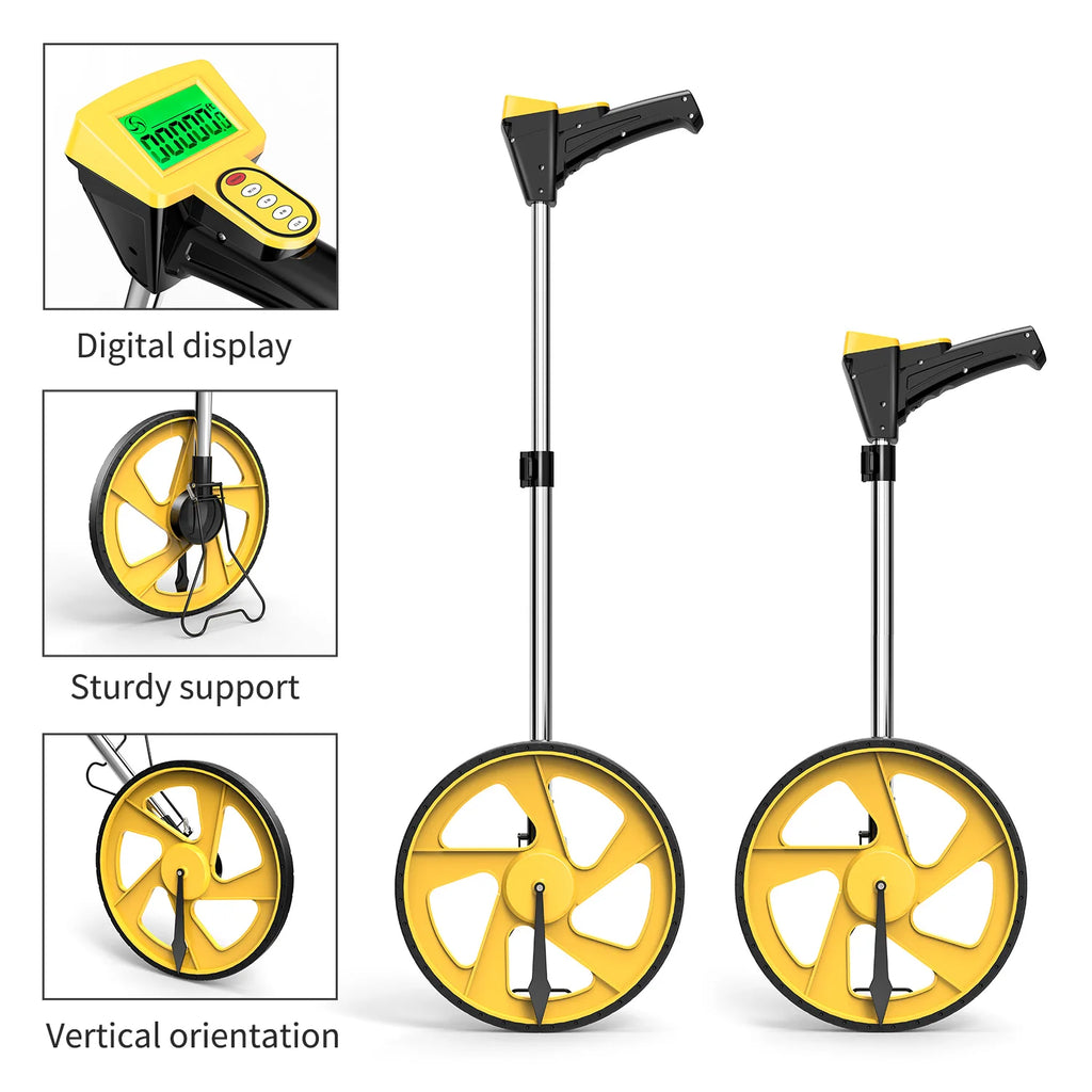 318mm Telescopic Digital Distance Length Walking Metric Feet Measuring Big Wheels Roller