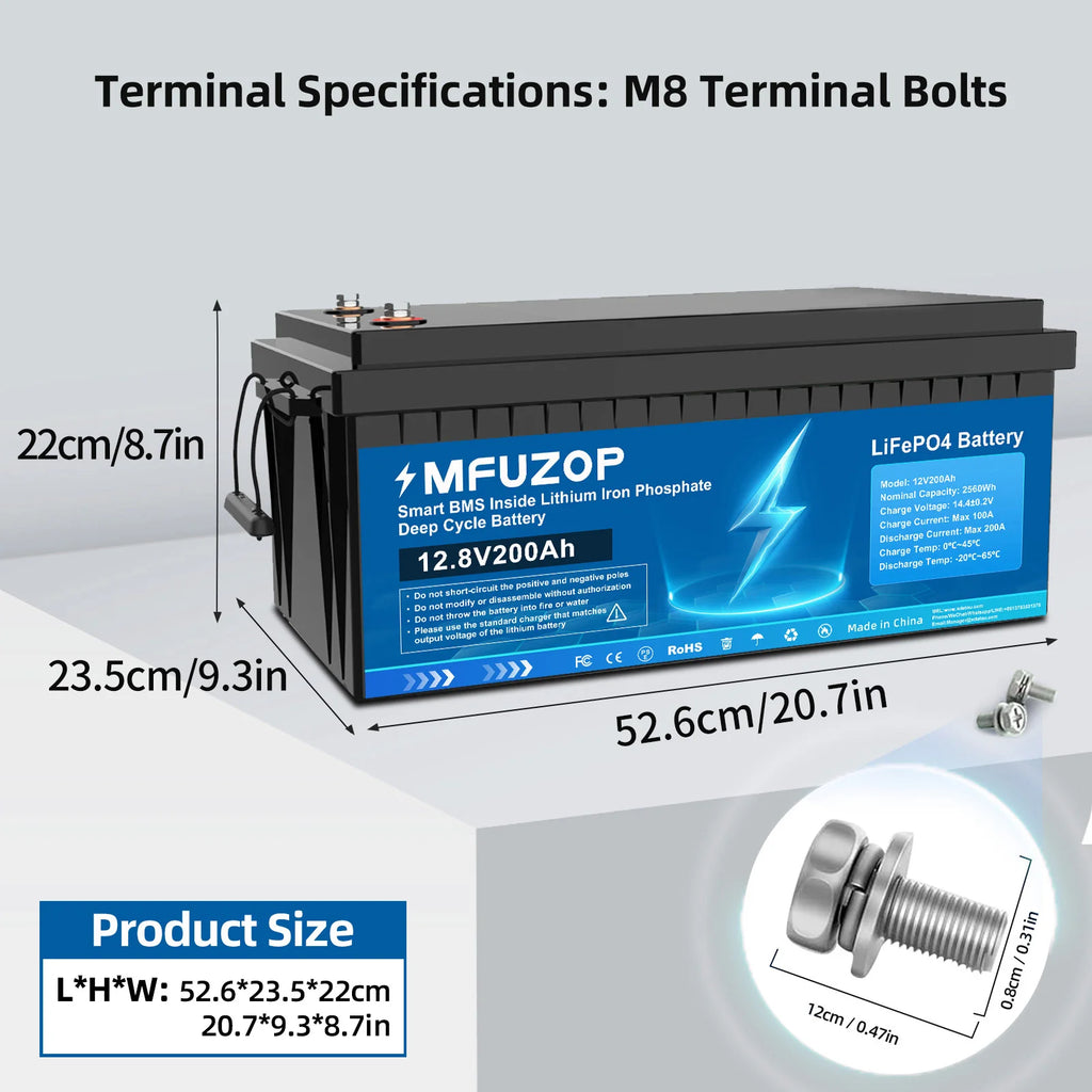 Free Shipping Free Tax EU Stock Deep Cycle 12V 24V 100Ah 120Ah 200Ah Lithium Iron Battery Lifepo4 Battery with Energy System