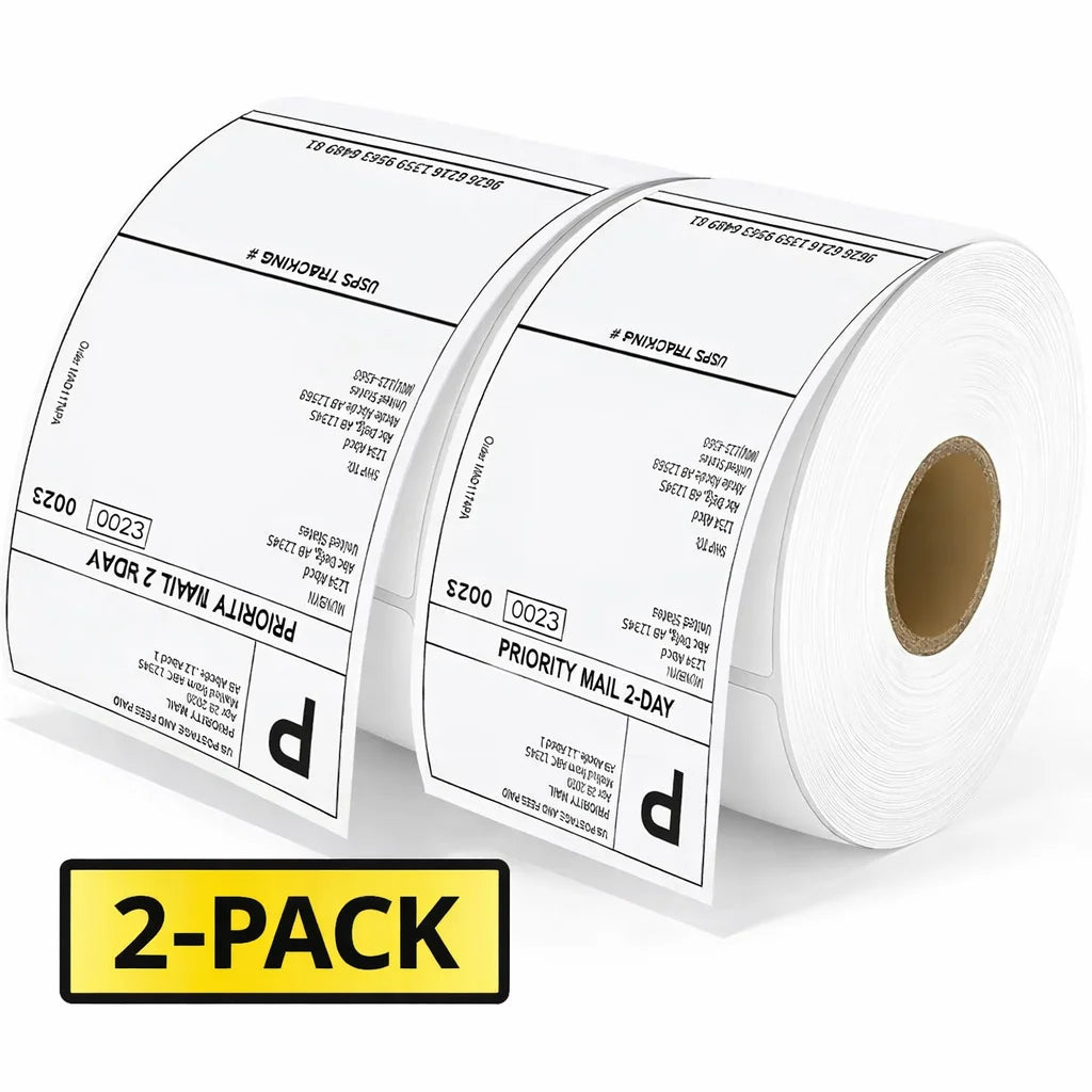 High Quality Custom Adhesive Stickers 500Labels/Roll*2 for Product Packaging Overseas Stock with Free Shipping