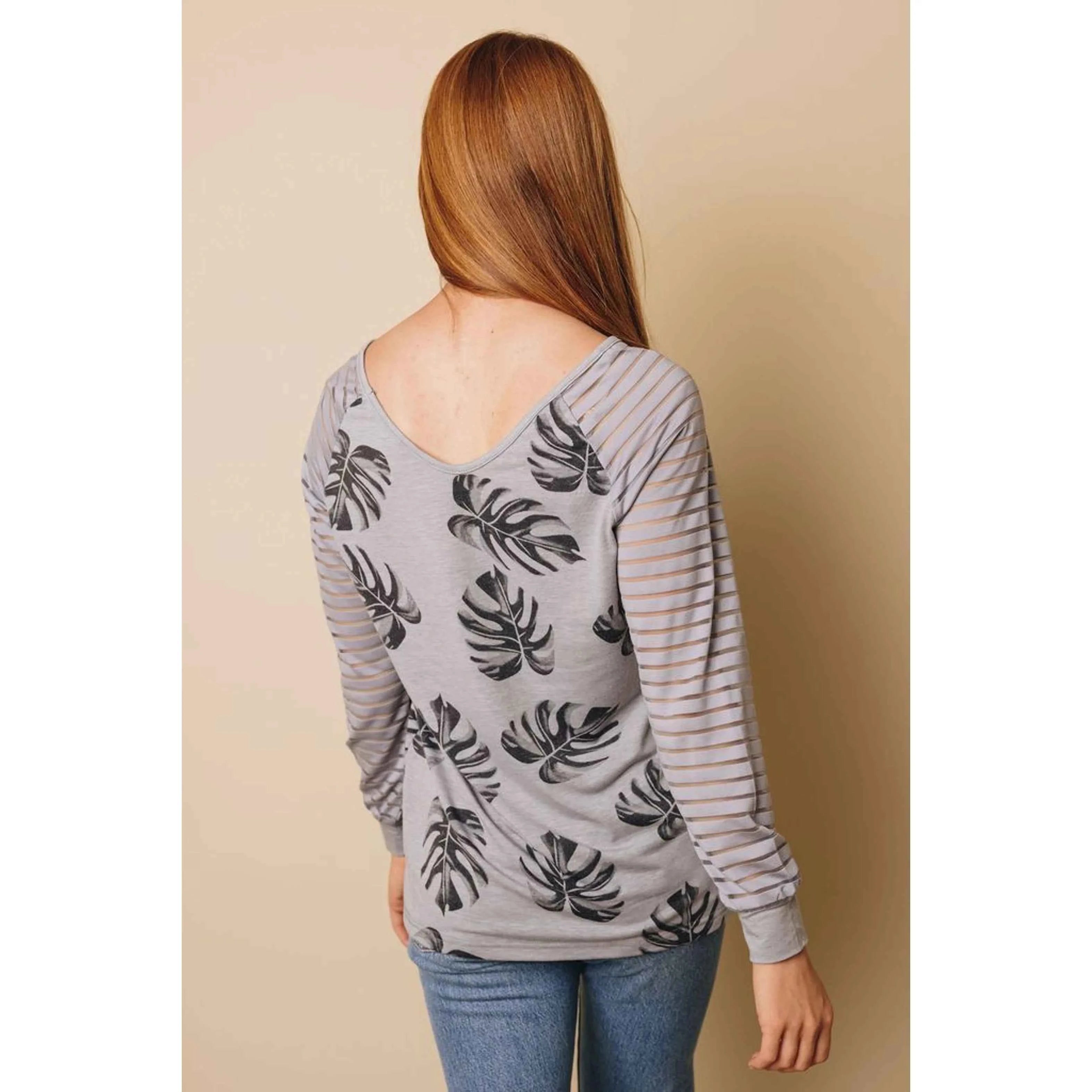TD Alisa Women's Casual Long Sleeve Top Patchwork Mesh Embroidered XL Striped Solid Spring Autumn Silk Poplin Knitted Lace