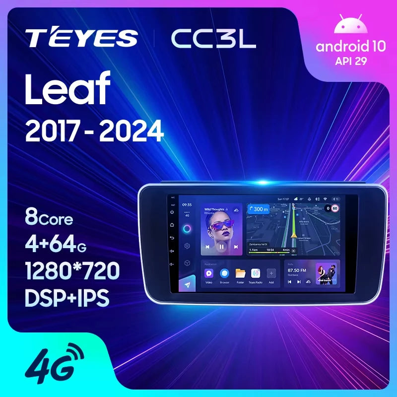 TEYES CC3L WIFI for Nissan Leaf ZE1 2017 - 2024 Car Radio Multimedia Video Player Navigation Stereo GPS Android 10 2 Din Dvd