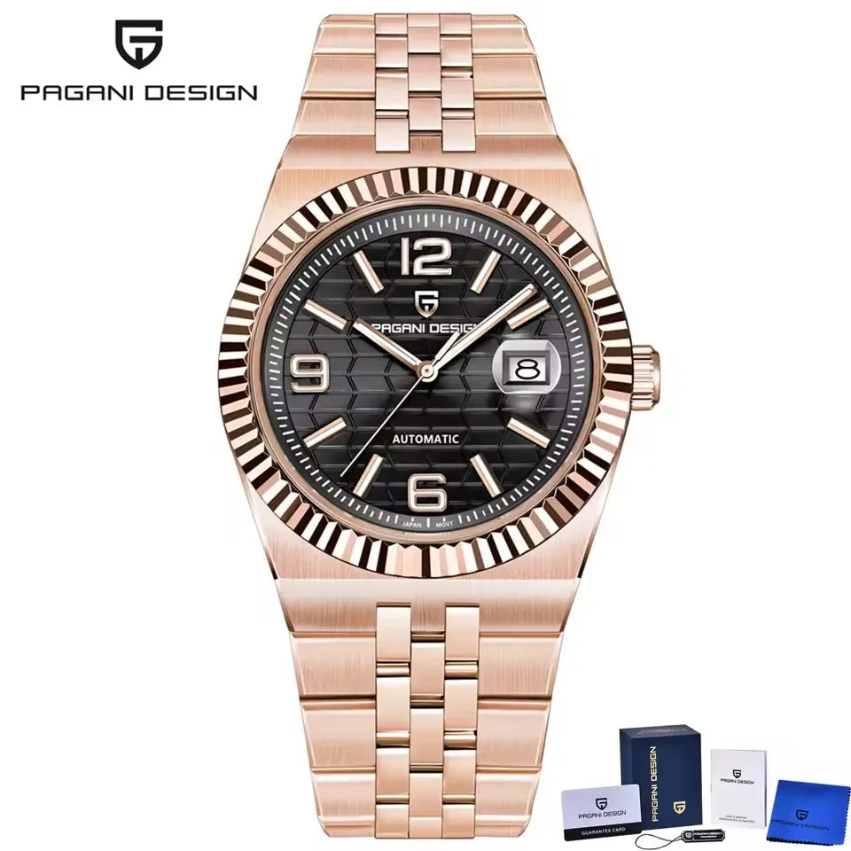 Pagani Design PD-YS027 Automatic Mechanical Stainless Steel Male Wristwatch Sapphire Glass Top Brand Luxury Men Watch Gift.