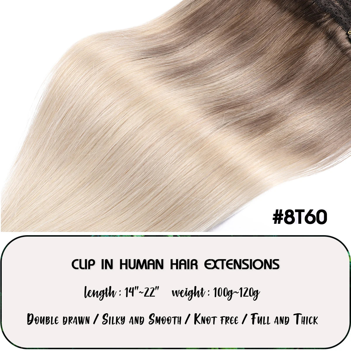 Real Virgin Remy Double Weft Balayage Human Hair Clip Ins Hair Extension