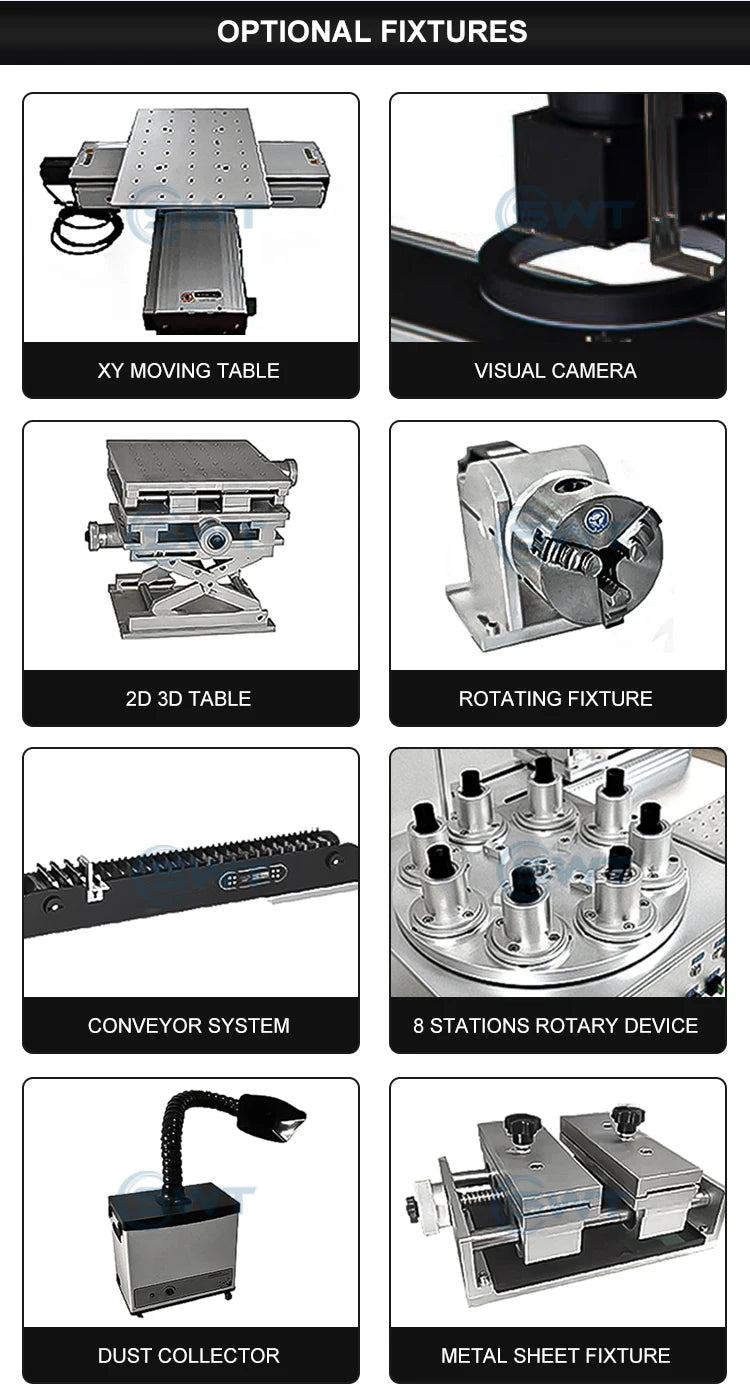 20W High Precision Camera Vision Positioning Raycus Fiber Laser Marking Machine CCD Visual Automatic Detection