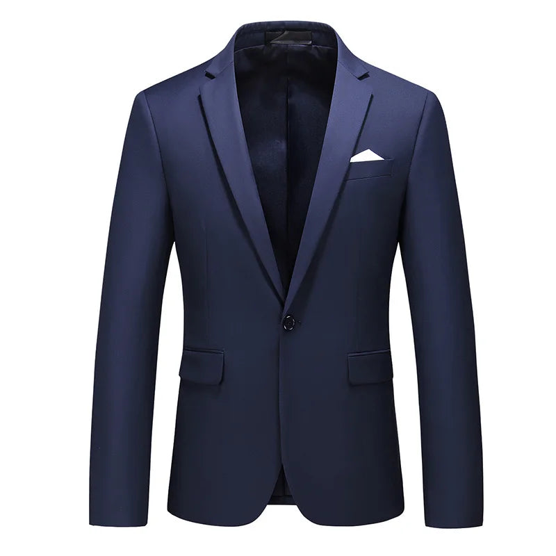 2026 New Men Blazer Coats Casual Business Blazer Jacket Fashion Mens Formal Wedding Blazers Plus Size M-6Xl Solid White Black