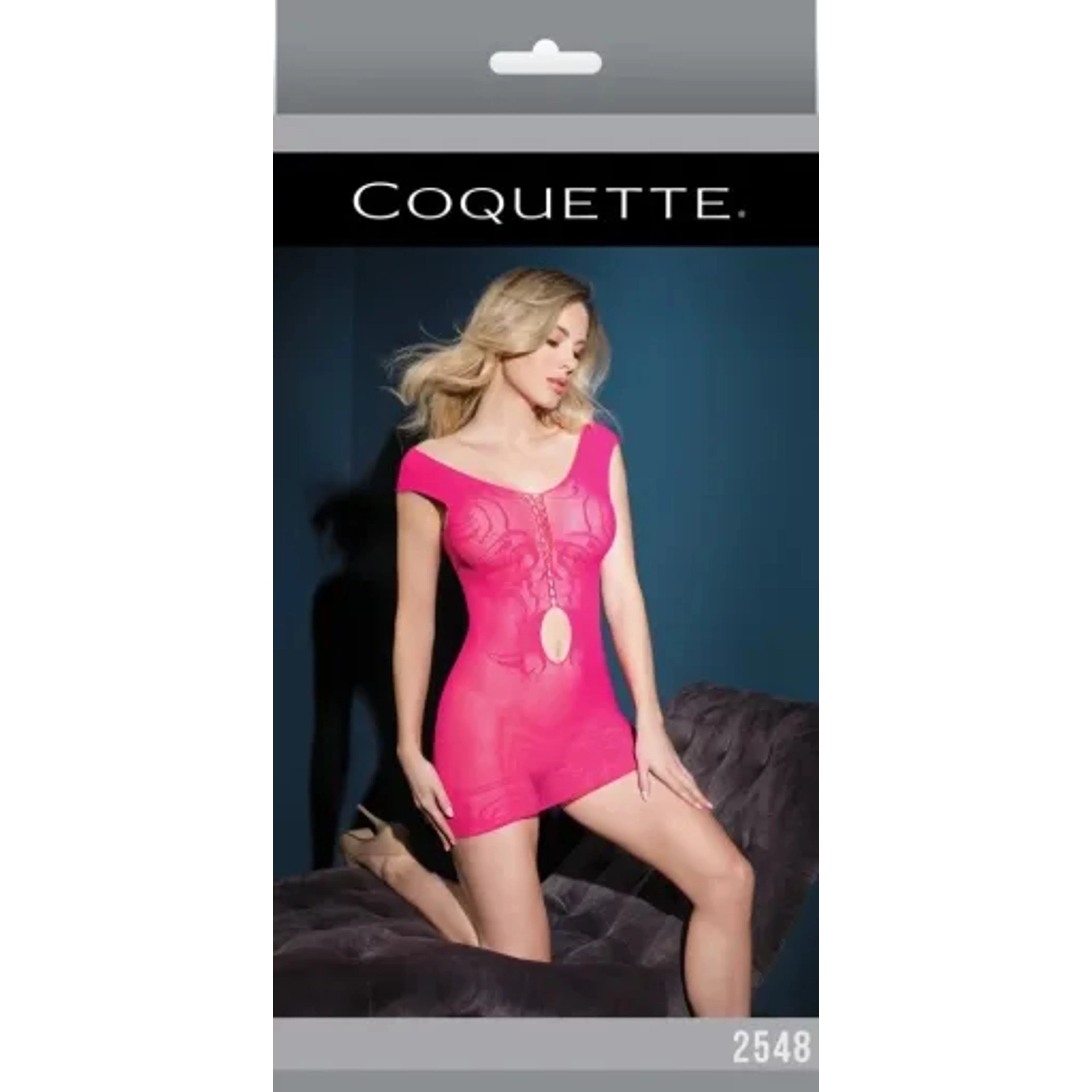 TD Coquette Keyhole Waist Fishnet Club Dress