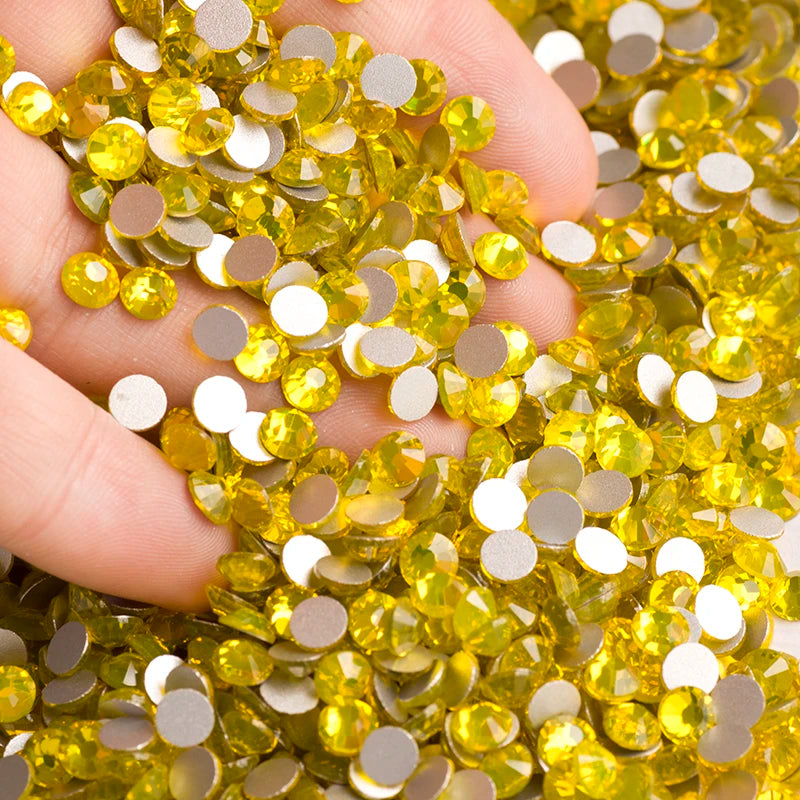 YANRUO 2058NOHF Flatback All Sizes Crystal Rhinestones Stones Nail Clothes for Needlework DIY Crafts Decor Gems